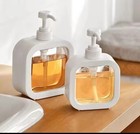 Kitchen Soap Dispenser With Pump     Dishwashing Liquid Holder Sponge Press Bottle