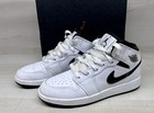 Nike Jordan 1 Mid White Black Size 4y Us  gs  Dq8423-132