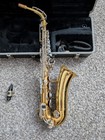 Bundy Selmer Alto Saxophone Student Eb Gold Lacquer W  Case Mouthpiece Ligature