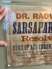 Dr  Radway s Sarsaparillian Resolvent Cure Chronic Diseases Advertising Sign
