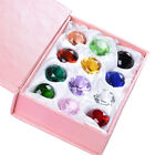 Set Of 12 Color Crystal Diamonds Glass Paperweight Art Giant Wedding Decor 25mm