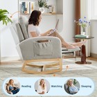 Nursery Rocker Chair Modern Accent Upholstered Lounge Chair Glider Rocking Chair