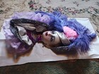 Unique Creations Lady Face Mask Purple Wall Art Hanging Decor Signed Numbered