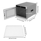 Commercial Food Dehydrator 6-tray Stainless Steel Fruit Meat Jerky Dryer Us