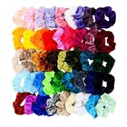 45-piece Velvet Scrunchies Set - Soft Hair Ties 4 3   assorted Colors 