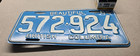      1965 British Columbia  passenger  License Plate  572-924  Canada