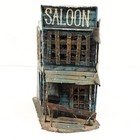 Vtg 1970s Metal Old West Saloon Coin Bank Original Stopper