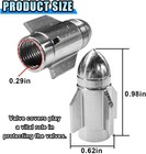 4pcs Rocket Shape Car Tire Valve Stem Caps  Aluminum Alloy Car Wheel Valve Stem