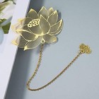 1pc Golden Leaf Hollow Metal Bookmarks With Chains  4 Options  - New Sealed