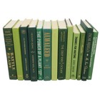 Lot Of 10 Hardcover Green Books Shades Of Green Decor Staging Props Real Books