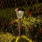 Voona Solar Lights Outdoor Pathway - 8 Pack Copper Garden Walkway Lights Solar