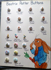 Vintage Collector Card W  22 Beatrix Potter Picture Buttons