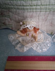 Dollhouse Victorian Girl Doll Curly Red Hair Porcelain  1 12 Scale Miniature