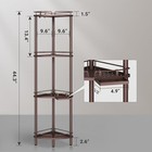  Corner Shower Caddy Standing Rustproof Metal Shower Organizer 4 Tier Bronze