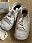 Vintage Mrs Day   s Ideal Baby Shoes White Leather Original Box   Socks 