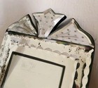 Small Vintage Venetian Etched And Beveled Wall Mirror Floral   Scalloped