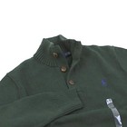  new -polo Ralph Lauren Mens Classic 3 Button Cotton Sweater -dk Green   S - 4xl