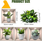 5 Pack Green Plant Wall Decals Peel And Stick  Waterproof Wall Stickers Decor  D