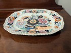 Antique 19th Century Large English Ironstone Imari Platter By Hicks And Meigh