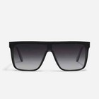 Quay Nightfall Women s Flat Top Shield Sunglasses Black Frame smoke Lens