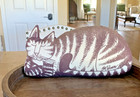Set Of 2 Original Vintage Kliban Cat Faded Plush Pillows 1970s 1980s Nap   Shoes