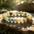 8mm Natural Gemstone Stretch Elastic Bracelet Healing Crystal Beadshandmade