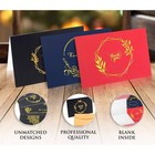 60 Thank You Gold Blank Red Blue Designed Envelopes Notes Cards Bulk Set 4x6 