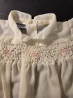 Vintage Polly Flinders Hand Smocked Newborn Baby Girls Yellow Dress 