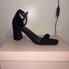 Chinese Laundry Women   s Black Suede Strappy Heels Ankle Strap Open Toe Us 8