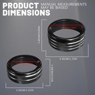3pcs Air Conditioner Switch Button Knob Cover  Aluminum Alloy Knob Ring Black