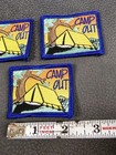Girl Scout Guides Patch Crest Badge Camp Out Lot Of 3 Tent Camping New Square 