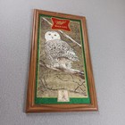 Miller High Life Beer Snowy Owl Mirror Robert Evans Wildlife Series Sign Rare