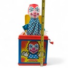 Vtg 1976 Mattel Jack In The Music Box Clown Wind Up Pop Toy Works Usa Made