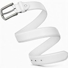 Leather Men s High-quality Belt     White  Pin Buckle For Men