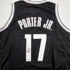 Autographed signed Michael Porter Jr Brooklyn Black Jersey Jsa Coa