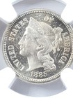 1885 Three Cent Piece Copper Nickel 3cn Ngc Pr65 Cameo