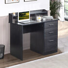 Computer Desk Home Office Pc Laptop Gaming Table With 3 Drawers And Shelves