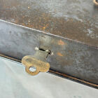 Vtg Steel Lockbox Strongbox Petty Cash Gun Safe With Key Made In Germany