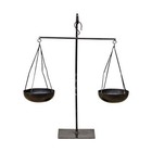 New Primitive Antique Style Balancing Scale Candle Holder With Pedestal