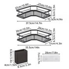 Double Layer Corner Shower Caddy Shelf Bathroom Corner Bath Storage Holder    