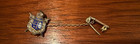 Vtg 10k Masonic Order Demolay Pin Chain Sword Gold Blue Enamel Seed Pearls
