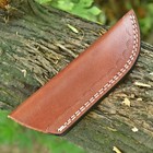 Custom Handmade Fixed Blade Cow Leather Sheath   Holster   Vertical Knife