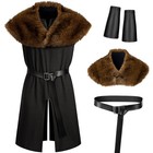 Medieval Knight Robe Viking Outfit - Men s Renaissance Warrior Larp Costume Set