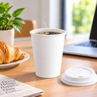Paper Hot Cups With Lids Disposable Coffee Cups  12oz  100-1000  Pack