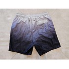 Calvin Klein Mens Ombre Stripe Board Shorts Black White Swim Trunks Large Vacay