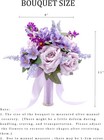 Lavender Purple Wedding Bouquet For Bride Bridesmaid Artificial Roses