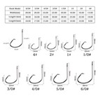 100pcs High Carbon Steel Strong Offset Octopus Circle Fishing Hooks 4 -6 0