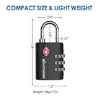 2 Pack Tsa Approved Travel Luggage Locks  Suitcase Combination Lock  Keyless    