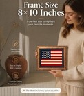 Vintage Gold Framed Usa Flag Wall Art Faux Embroidered American Flag Canvas P   
