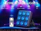 9x20w Rgbw Led Matrix Par Lights Stage Effect Disco Dj Wall Wash Light Dmx Party